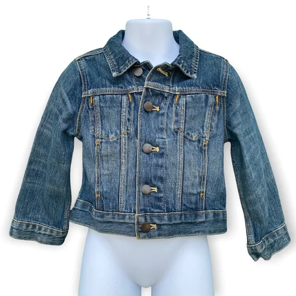 J Crew Crewcuts boy blue denim jean jacket 3 - Picture 6 of 9